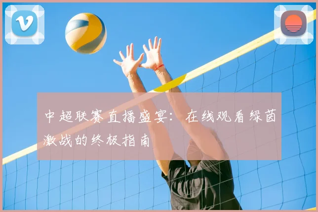 中超联赛直播盛宴:在线观看绿茵激战的终极指南